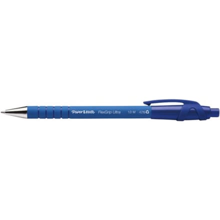 Paper Mate Flexgrip Ultra Retractable Ballpoint Pens | Medium Point (1.0mm) | Blue | 12 Count
