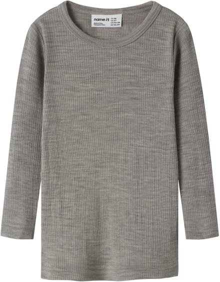 NAME IT - NMNWAX WOOL RIB LS TOP NOOS - Unisex - Lange mouwen shirts