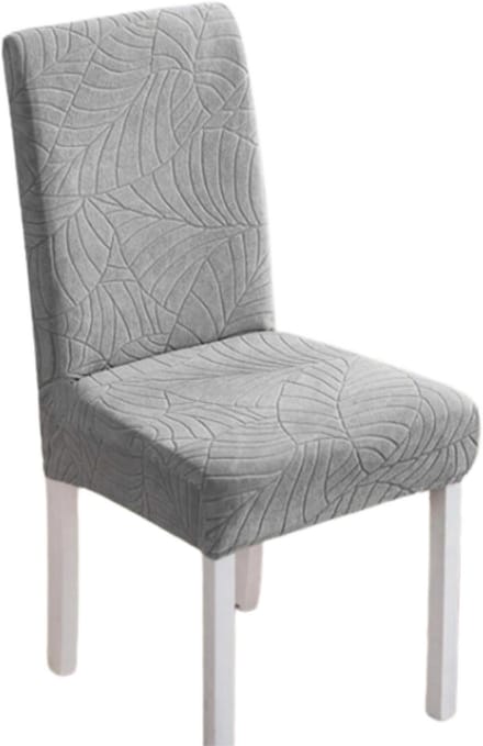 Ubieramy-meble - Stoelbekleding - Lichtgrijs Velours - Jacquard Patronen - Elastisch