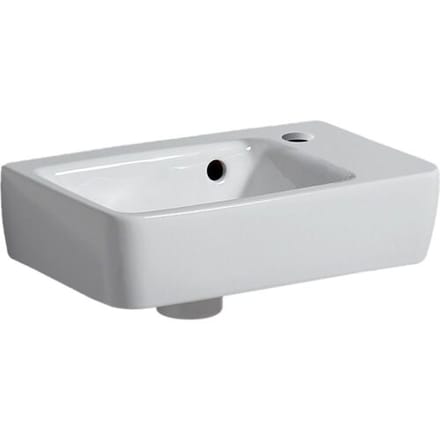 Geberit Renova Plan hand-rinse basin 36 cm tap hole centered, with overflow 500.382.01.1