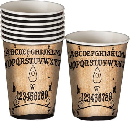 FIESTAS GUIRCA, S.L. - 8 Ouija kartonnen bekers 10 cm
