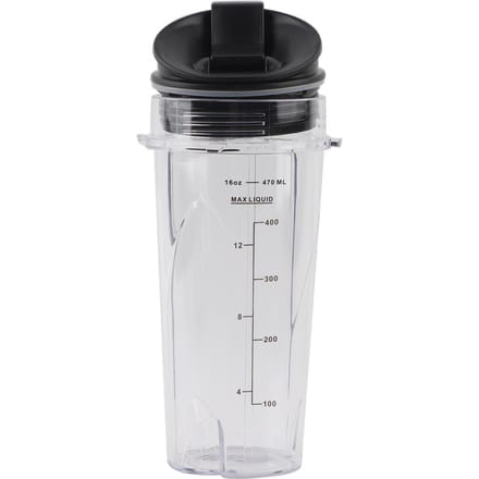 16oz Vervangbeker Blenderbeker Container met Klapdeksel Geschikt voor Nutri Ninja Blender Accessoires white