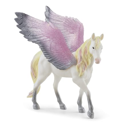 Schleich Pegasus speelfiguur Bayala Sunrise met glanzende vleugels.