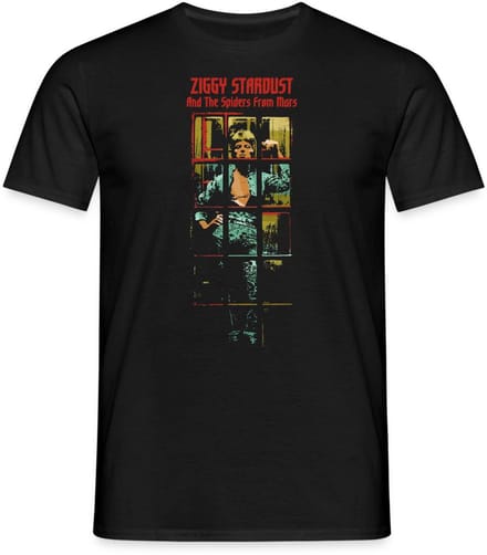 David Bowie Ziggy Stardust Album Cover T-Shirt Heren