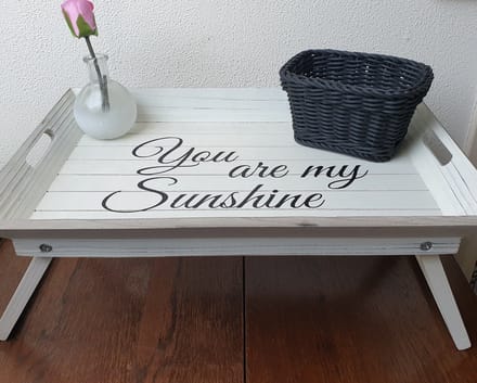 Dienblad "You are my sunshine" [moederdag, valentijn] [Ontbijt op bed]
