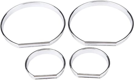 Ronte - Dashboard Speedometer Gauge Decoratie Frame voor Auto - Set van 4 - E46 Accessoires - Stijlvolle Wijzerplaat Ringen Trim