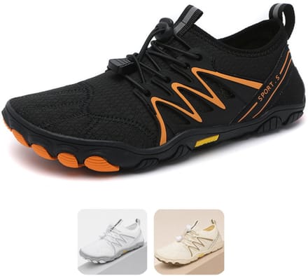 DOTALES - GripStep barefoot schoenen Schwarz-Orange 40