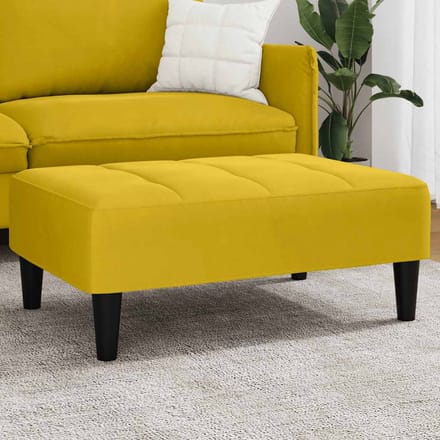 vidaXL Voetenbank 77x55x31 cm fluweel geel