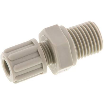 6x4mm & G1/4'' Pp Rechte Knelfitting Buitendraad 10bar [2 Stuks]
