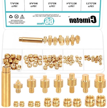 Draadloze Heat-Set Insert Tips voor 3D Printer Onderdelen - Perfecte Bevestiging en Precisie