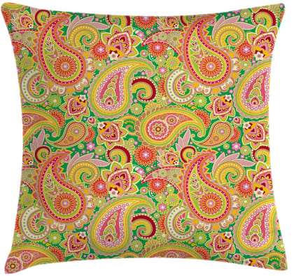 ABAKUHAUS Paisley Kussenhoes – 60x60 cm – Multicolor, Wasbaar