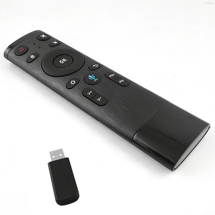 2.4G draadloze afstandsbediening met USB-ontvanger Spraakinvoer voor Smart TV Android TV Box HTPC PC zwart