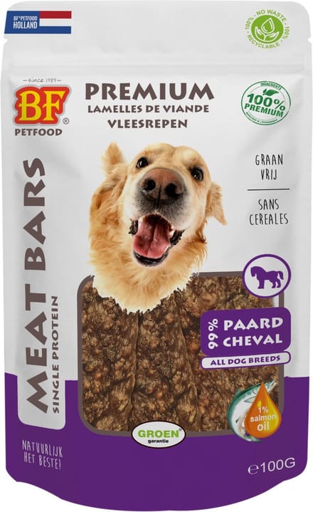 Bf Meat Bars 100 g - Hondensnacks - Paard