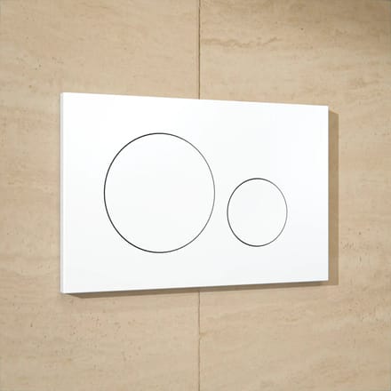 Mirlux Bedieningsplaat voor Geberit Sigma UP200/UP300/UP320 – Dual Flush – ABS Kunststof – Mat Wit – Wandmontage – Toilet Drukplaat