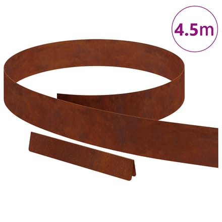 vidaXL - Grasafscherming - 450 - x - 10 - cm - weervast - staal - Roestig