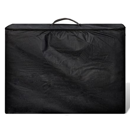 vidaXL - Massagetafel - met - 2 - zones - inklapbaar - aluminum - frame - zwart
