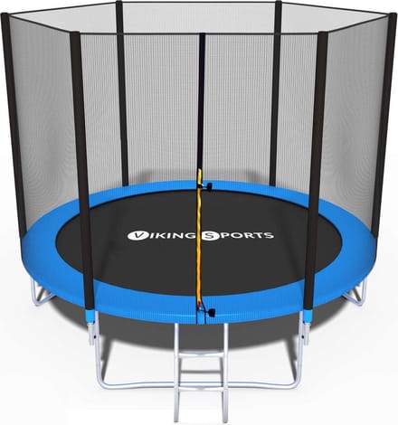 Trampoline - blauw - 305 cm - met net en ladder - tot 100 KG