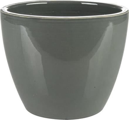 Ter Steege Bloempot - antraciet - glans - Scandinavisch - 13 x 11 cm - plantenpot