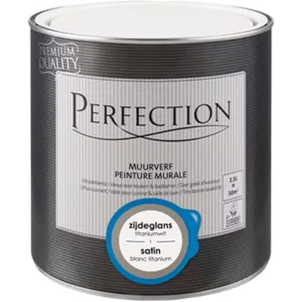 Perfection Ultradekkend Muurverf - Zijdeglans - Titaniumwit - 2,5l