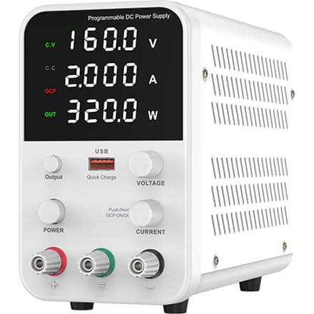 Werkbank DC-voeding Variabele 160V 2A Digitale weergave Verstelbare schakelende gereguleerde voeding UK Plug 160V 2A wit