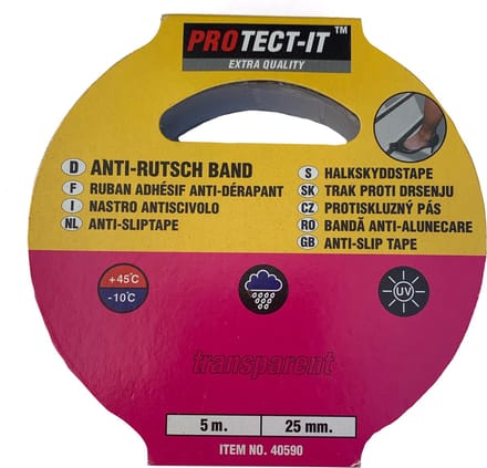 anti-slip tape transparant 5m x 25mm