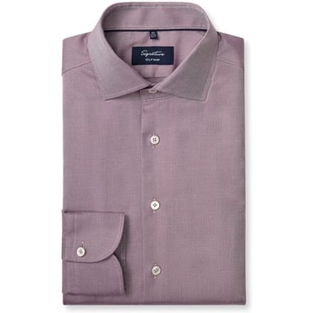 OLYMP Signature Overhemd, Tailored Fit, Signature Kent, Bordeauxrood