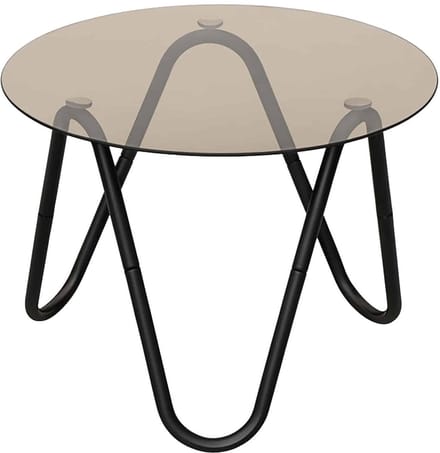 Leitmotiv Bijzettafel Ventana Round - Zwart - Ø50cm - Modern