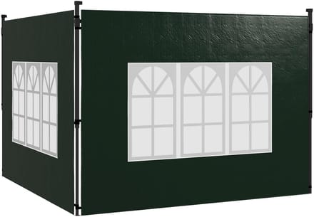 Outsunny Canopy Sidewalls-PE-293B x 193H cm-Donkergroen