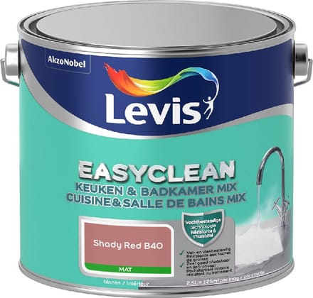 Levis - Easyclean Keuken & Badkamer Mix - Shady Red B40 - Mengverf - 2,5 L