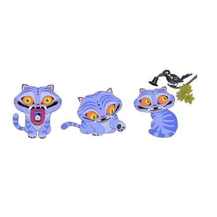 K-Pop Demon Hunters Two Tone Derpy Tiger Mok (Marineblauw/Wit/Blauw)