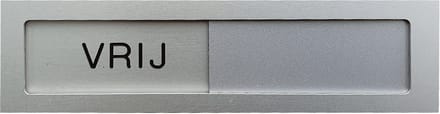 GM-246 20x5cm Schuifbordjes aluminium tekst zwart
