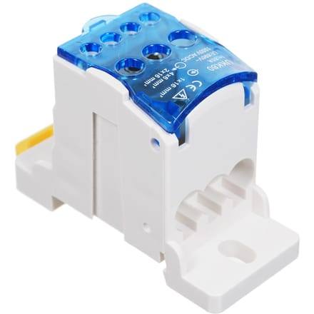 1 pak 6 posities schroefklemmenstrookblokken met deksel aansluitdoos aftakdoos Din Rail-terminal UKK80A