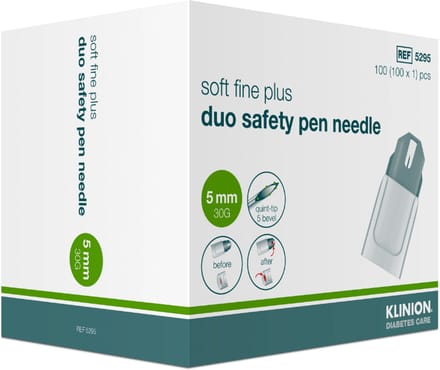 Klinion KDC Soft Fine PLUS veiligheidspennaald 30G 5mm 100 stuks