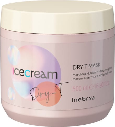 Inebrya, Ice Cream Dry-T, Haarbehandeling Crème Masker, Hydraterend, 500 ml