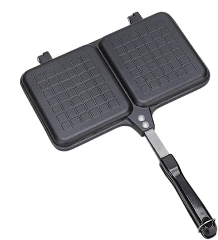 Sandwich Maker - Tosti Pers - Warme Maaltijden - Dubbel Pan - 27 cm Breed - Zwart