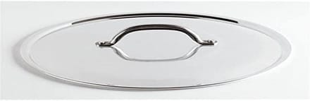 Aluminium Ronde Deksel met Stalen Greep - 18 cm - Zilver