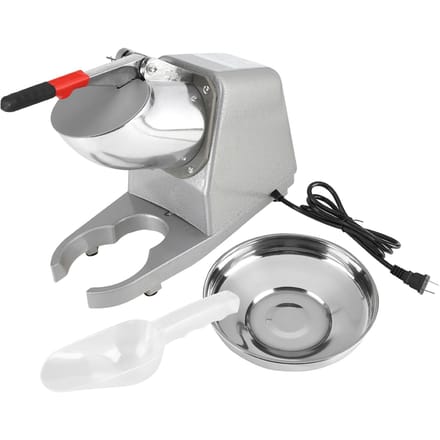 Commercial Household Manual Electric Ice Crusher Shaver Machine Snow Cone Maker gray