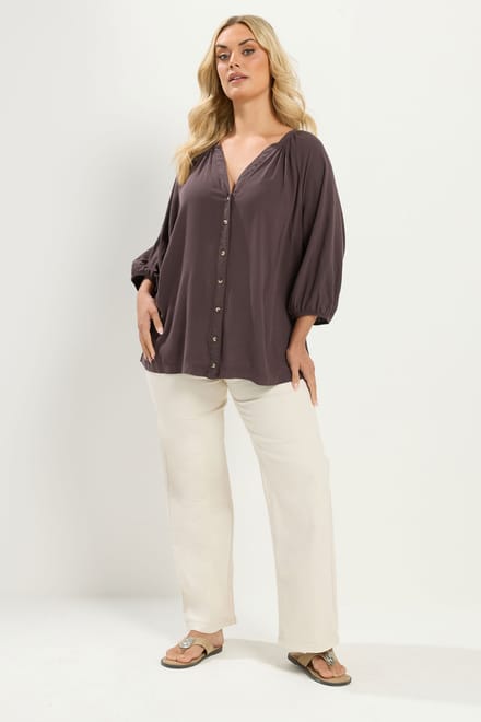 Yours Bruin Chambray Shirt Size 42