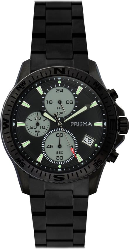 Prisma horloge P.2033 Chrono Explorer Black 10 ATM