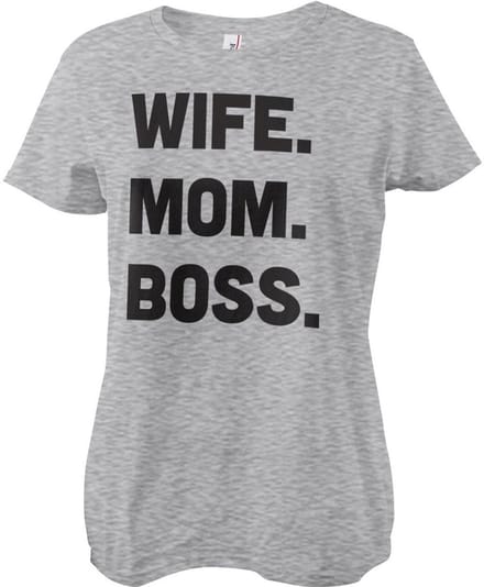 Hybris Dames-T-shirt 'Wife - Mom - Boss Girly'