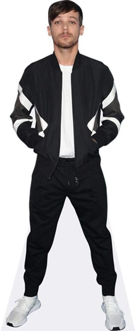 Exclusieve Levensgrote Uitsnede van Louis Tomlinson (Zwarte Outfit)