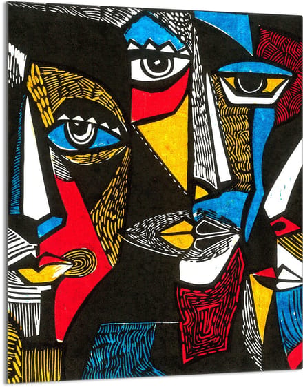TMK ArtDeko Pop Art - Snijplank - 40x52 cm - Glas - Veelkleurig