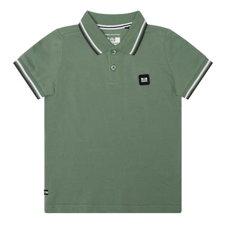 Weekend Offender Kinder Amorite Tipped Katoenen Poloshirt (Mid Groene)