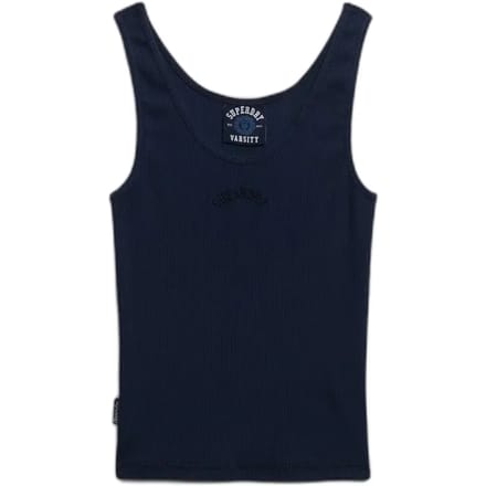 Superdry Essential Logo Scoop Mouwloos T-shirt Blauw M Vrouw