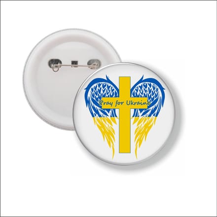 Button Met Speld - Pray For Ukraine - Oekraine