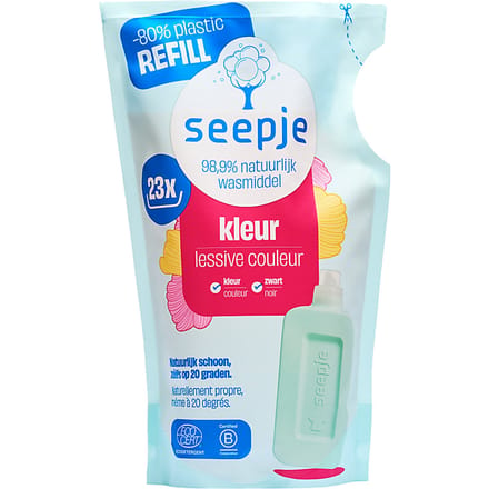 Seepje Wasmiddel Navulling - Kleur - Magische Magnolia 1L - 23 Wasbeurten