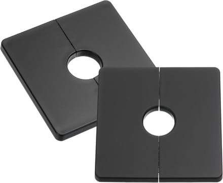 Afdekplaat - Wandflens - Leiding Afwerking - Zelfklevend - 2 stuks - Zwart