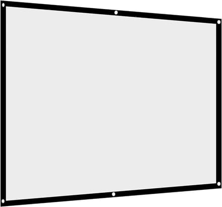 Projectorscherm Polyester - Draagbaar Projectiedoek - Outdoor Films Kijken - Opvouwbaar en Draagbaar - 100 Inch 4:3 - Wit