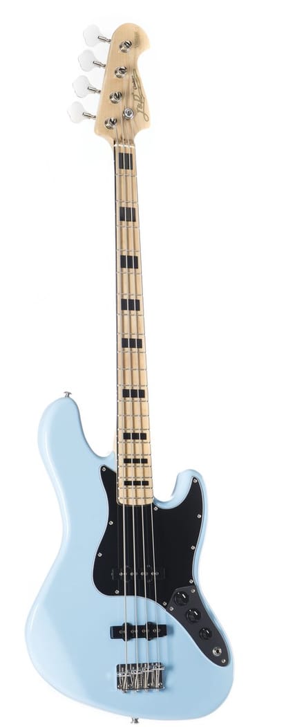 J & D JB Vintage 1975 SKBL Sky blauw - Elektrische basgitaar