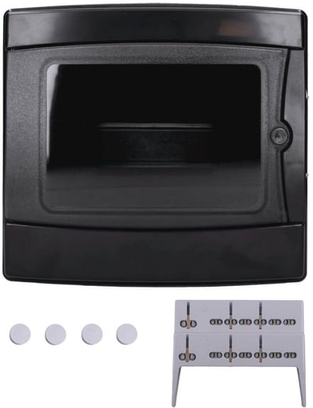 Opbouwverdeler voor vochtige ruimtes - IP65, 8 modules, Slagvast, Waterdicht